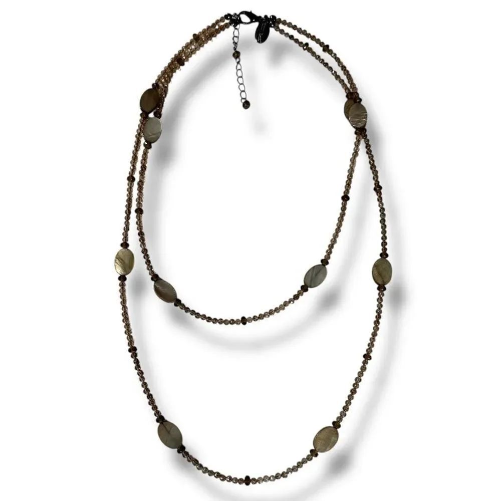 White House Black Market Double Strand Necklace